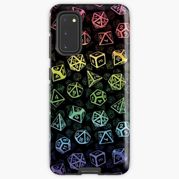 D20 Dice Set Pattern (Rainbow) Samsung Galaxy Tough Case