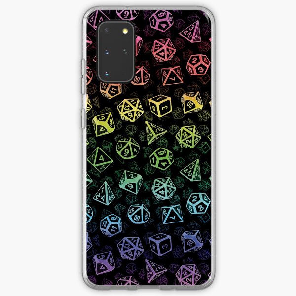 D20 Dice Set Pattern (Rainbow) Samsung Galaxy Soft Case