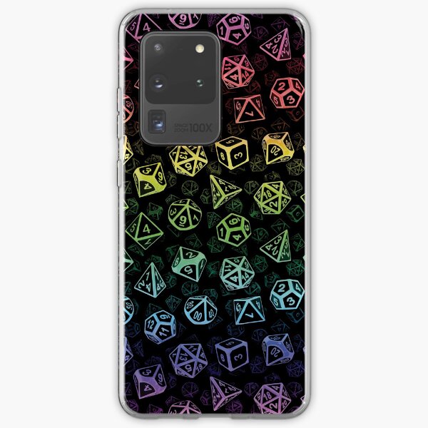 D20 Dice Set Pattern (Rainbow) Samsung Galaxy Soft Case