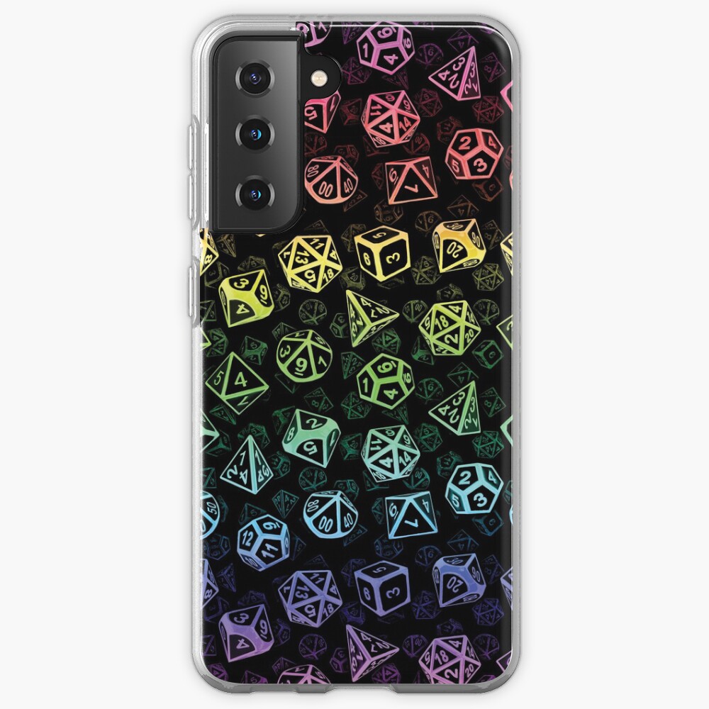 D20 Dice Set Pattern (Rainbow) Case & Skin for Samsung Galaxy