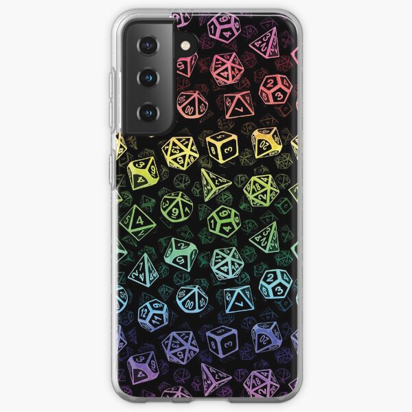 D20 Dice Set Pattern (Rainbow) Samsung Galaxy Soft Case