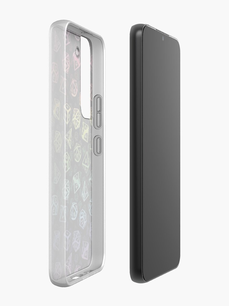 Alternate view of D20 Dice Set Pattern (Rainbow) Samsung Galaxy Phone Case
