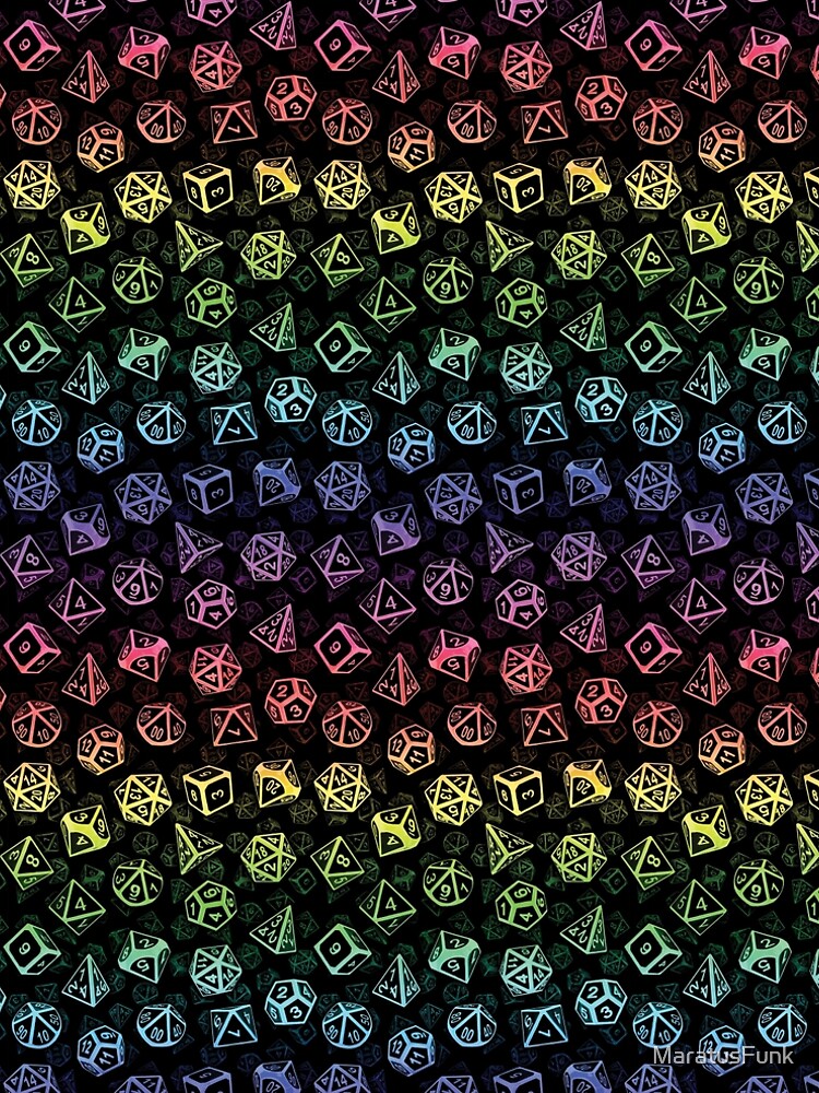 D20 Dice Set Pattern (Rainbow) by MaratusFunk