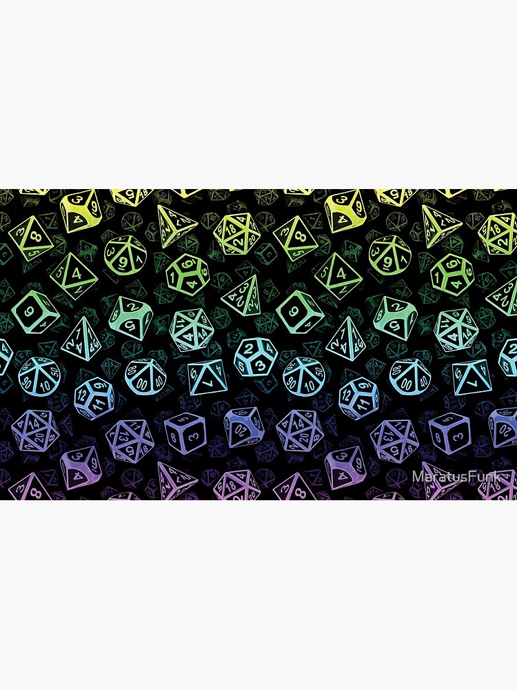 D20 Dice Set Pattern (Rainbow) by MaratusFunk