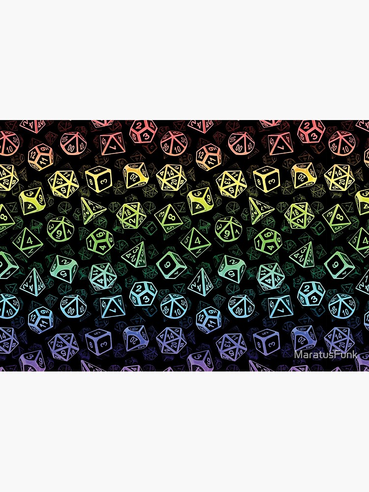 D20 Dice Set Pattern (Rainbow) by MaratusFunk