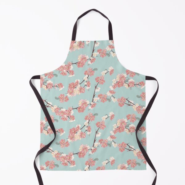 Item preview, Japanese quince blossoms set in a pastel vintage-themed blue ambiance designed and sold by momoxsama.