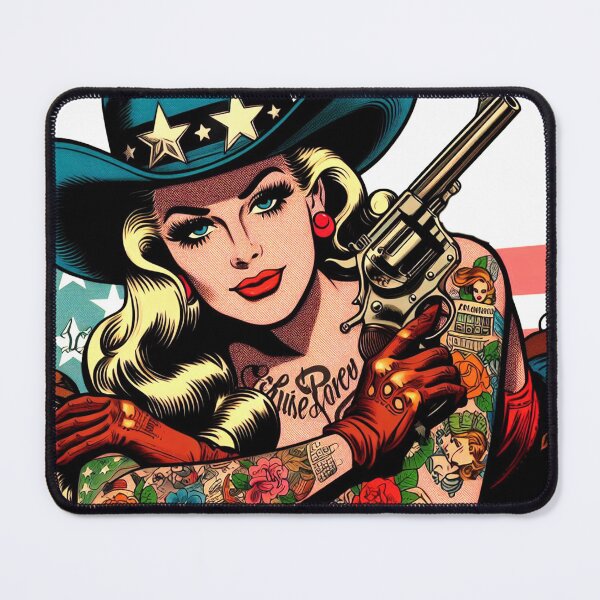 Item preview, Old School Country Tattoo Pin-up designed and sold by PulpVintage.