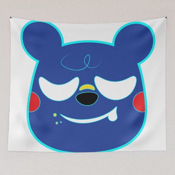 Item preview, Chill Blue & Cyan Bear with a Cheeky Smile designed and sold by Carsondood.