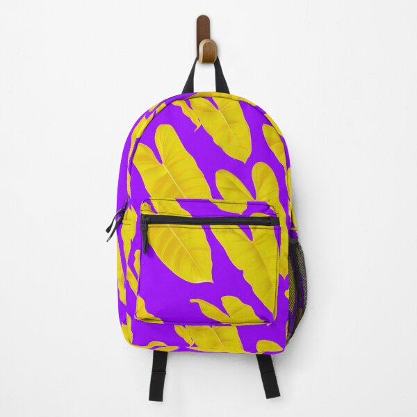 Item preview, Vibrant yellow Philodendron Burle Marx plant against purple background designed and sold by momoxsama.
