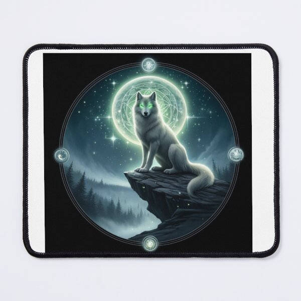 Item preview, Spirit Wolf on Mountain Fog and Trees Moon designed and sold by Kahmarr Tyler.