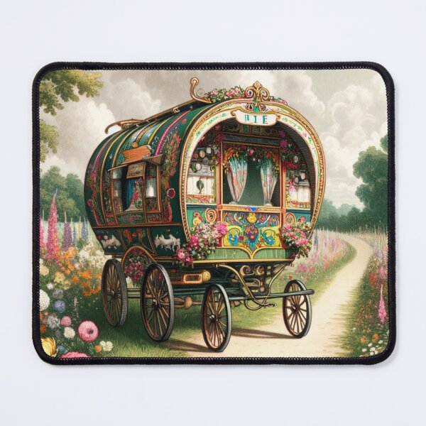 Item preview, Gypsy Caravan and Two Dogs designed and sold by ArtzyOne431.
