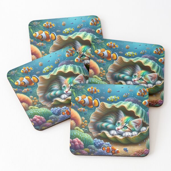 Item preview, "Coexisting Harmony: Feline and Fish Art Collection" designed and sold by MindVibe.