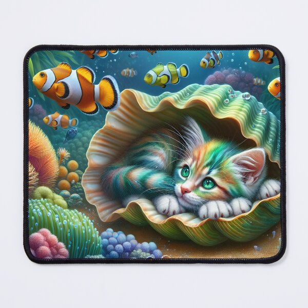 Item preview, "Coexisting Harmony: Feline and Fish Art Collection" designed and sold by MindVibe.