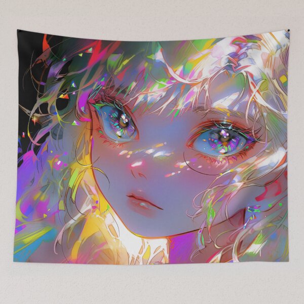 Item preview, Surreal Neon Glow Anime Girl designed and sold by bubblegoth.