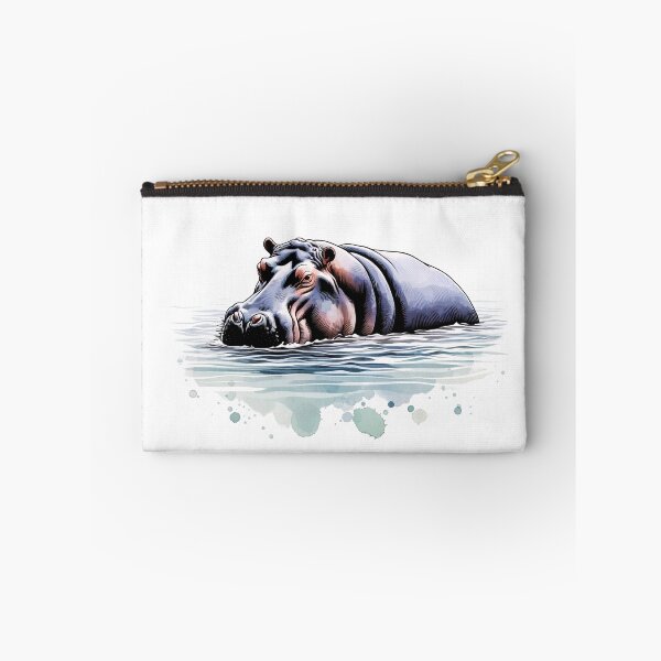 Item preview, Watercolor Hippopotamus designed and sold by TheAnimalZ00.