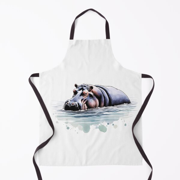 Item preview, Watercolor Hippopotamus designed and sold by TheAnimalZ00.