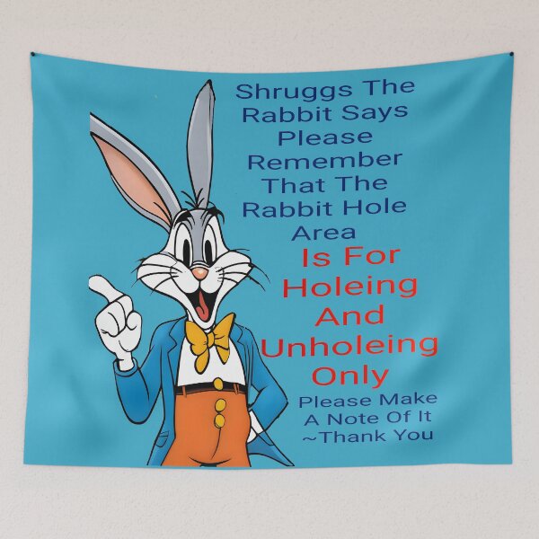 Item preview, Copy of Shruggs The Rabbit: The Rabbit Hole Zone (No Background) designed and sold by Hall-O-Gram.