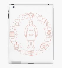 Fat woman, medical devices, tools and medicines. iPad Case/Skin