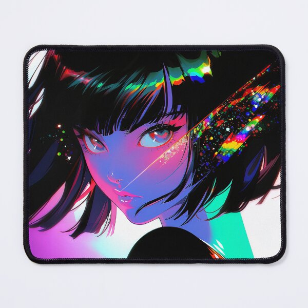 Item preview, Colorful Neon Glow Anime Girl designed and sold by bubblegoth.