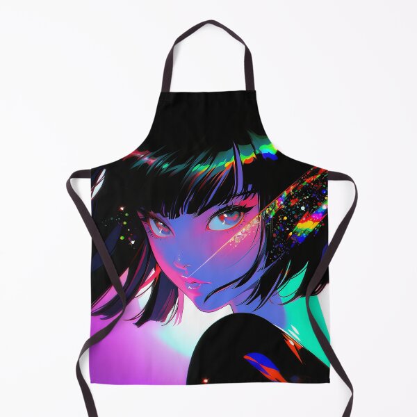 Item preview, Colorful Neon Glow Anime Girl designed and sold by bubblegoth.
