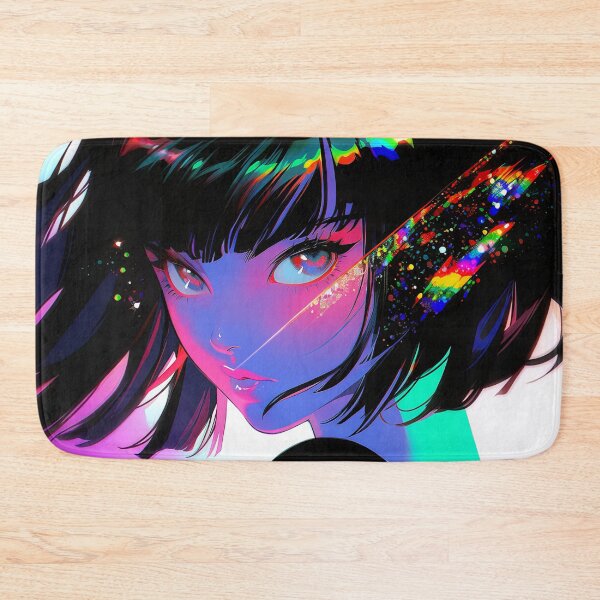 Item preview, Colorful Neon Glow Anime Girl designed and sold by bubblegoth.