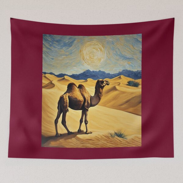 Item preview, "Golden Sands: A Camel in the Desert" designed and sold by Artisticanvas.