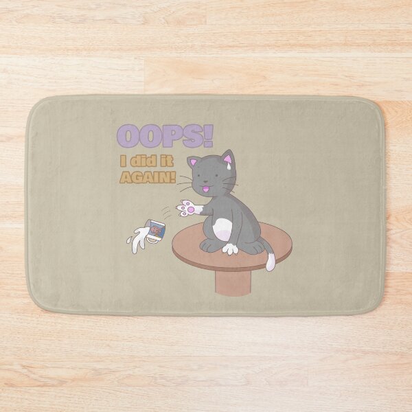 Item preview, Cat knocking over a mug and saying "Oops! I did it again" designed and sold by rafael-e-h.