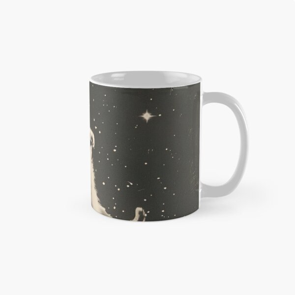 Item preview, Funny Cat Kitten Floating in Space Cute Retro Art Vintage designed and sold by LVTFCOarts.