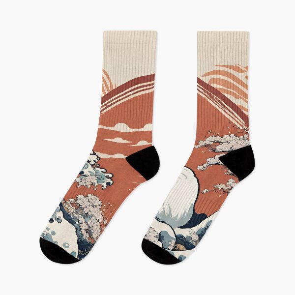 Item preview, Retro Vintage Beautiful Angora Rabbit in the Great Wave Off Kanagawa designed and sold by wigobun.