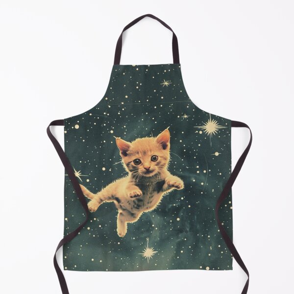 Item preview, Cat Kitten Floating in Space Cute Retro Art Vintage Funny designed and sold by LVTFCOarts.