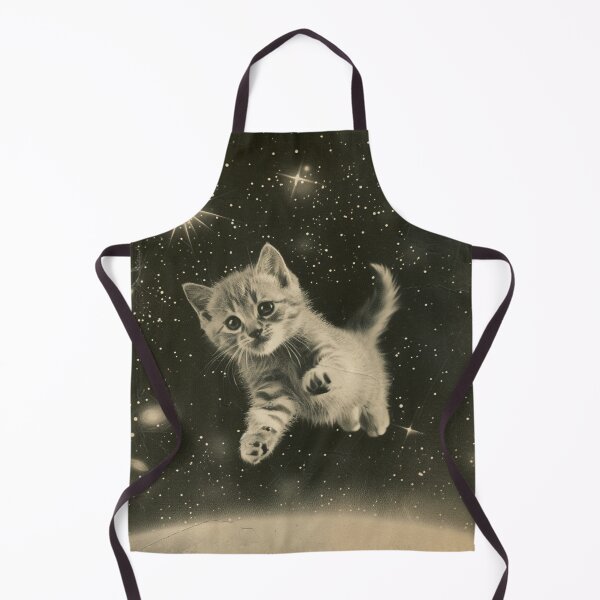 Item preview, Cute Cat Kitten Floating in Space Funny Retro Art Vintage Adorable designed and sold by LVTFCOarts.