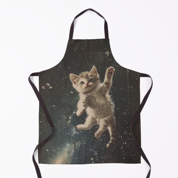 Item preview, Cute Kitten Cat Floating in Space Funny Vintage Art Retro Adorable designed and sold by LVTFCOarts.