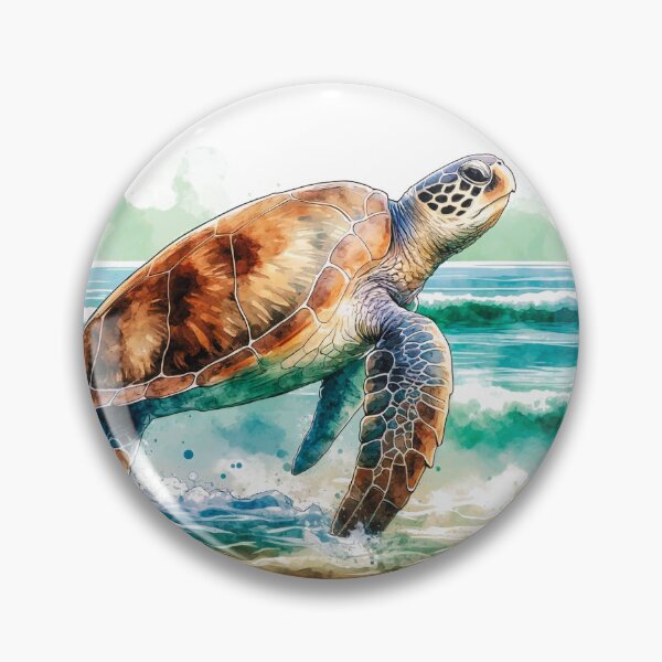 Item preview, Watercolor Loggerhead Sea Turtle designed and sold by TheAnimalZ00.