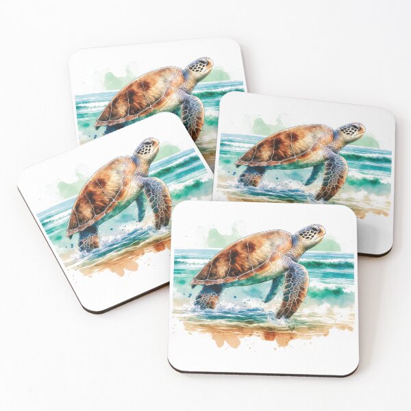 Item preview, Watercolor Loggerhead Sea Turtle designed and sold by TheAnimalZ00.