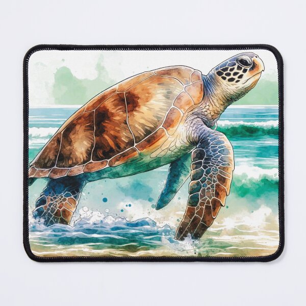 Item preview, Watercolor Loggerhead Sea Turtle designed and sold by TheAnimalZ00.
