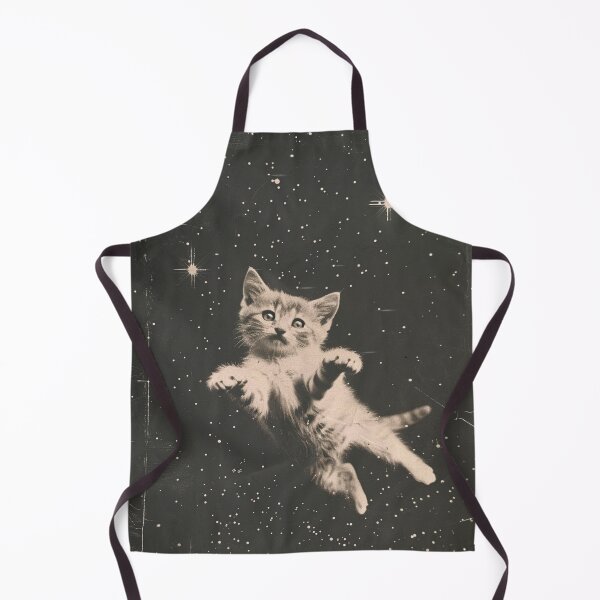 Item preview, Funny Kitten Cat Floating in Space Cute Retro Art Vintage Adorable designed and sold by LVTFCOarts.