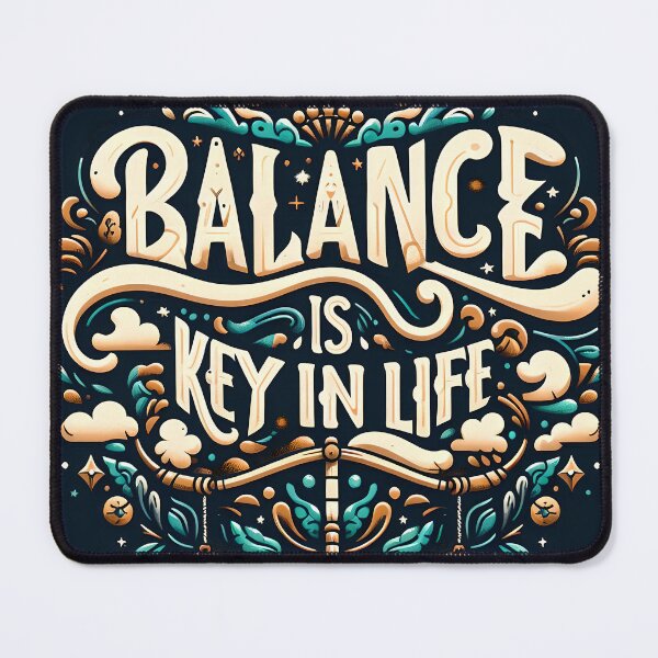 Item preview, Balance is key in life, typography designed and sold by maxmaj.
