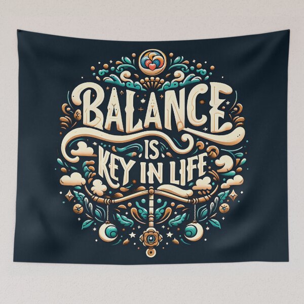 Item preview, Balance is key in life, typography designed and sold by maxmaj.