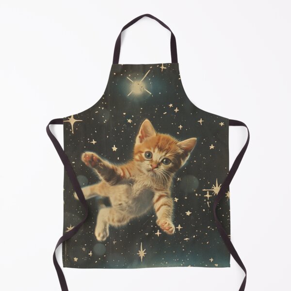 Item preview, Retro Art Cat Kitten Floating in Space Cute Vintage Funny Adorable designed and sold by LVTFCOarts.