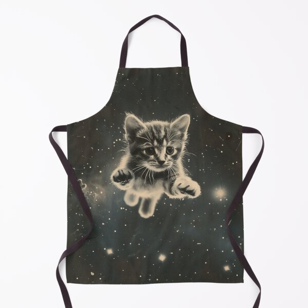 Item preview, Adorable Funny Cat Kitten Floating in Space Cute Vintage Art Retro designed and sold by LVTFCOarts.