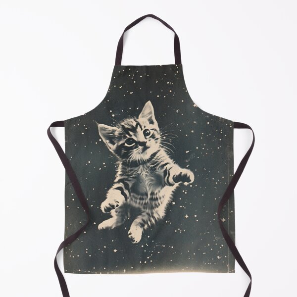 Item preview, Adorable Kitten Cat Floating in Space Cute Retro Art Vintage Funny designed and sold by LVTFCOarts.
