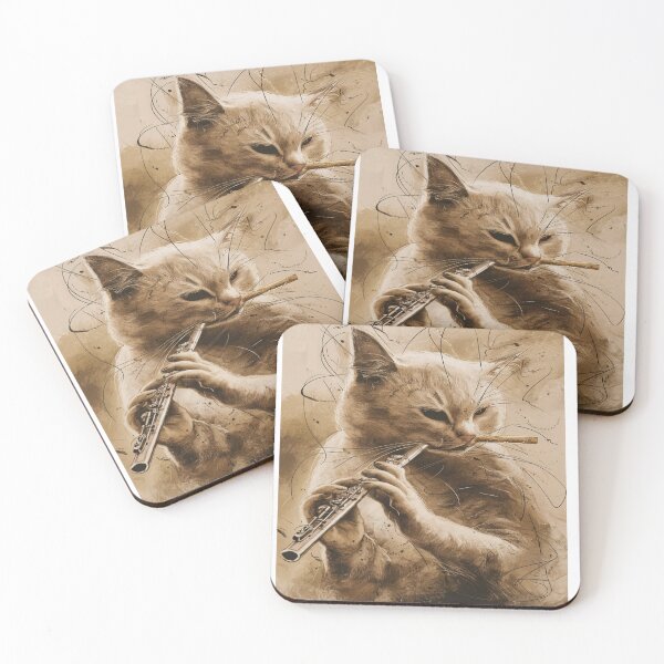 Item preview, "CAT FLUTE Vintage Cat Lovers " designed and sold by Obinne.