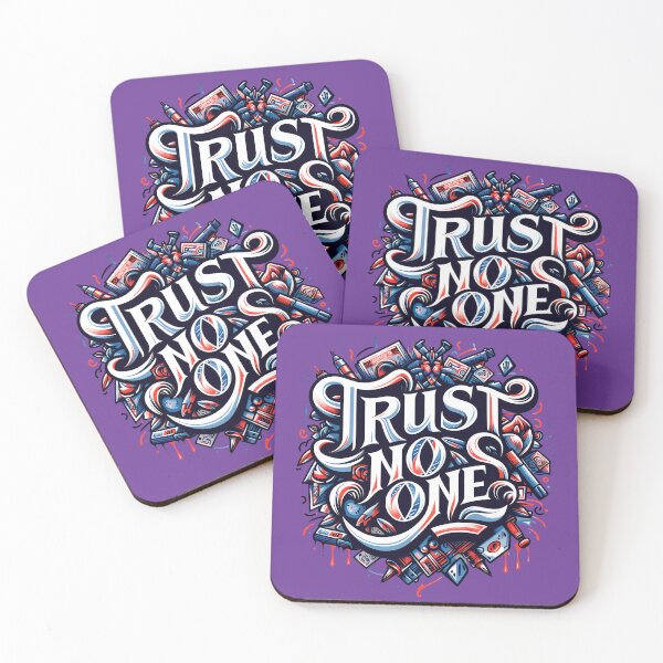 Item preview, Trust No One, typography designed and sold by maxmaj.