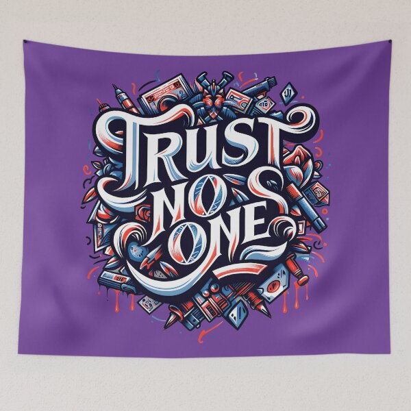Item preview, Trust No One, typography designed and sold by maxmaj.