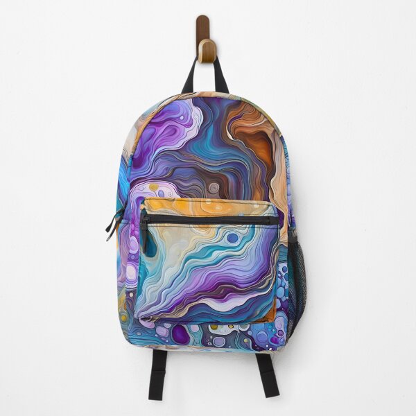 Item preview, Purple Whispers: arte abstracto con vibraciones onduladas designed and sold by AussieMuma.