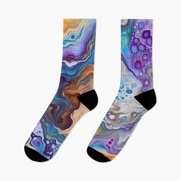 Item preview, Purple Whispers: arte abstracto con vibraciones onduladas designed and sold by AussieMuma.