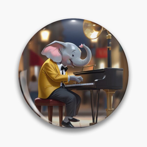 Item preview, Elephant street pianist designed and sold by Artbellachi.