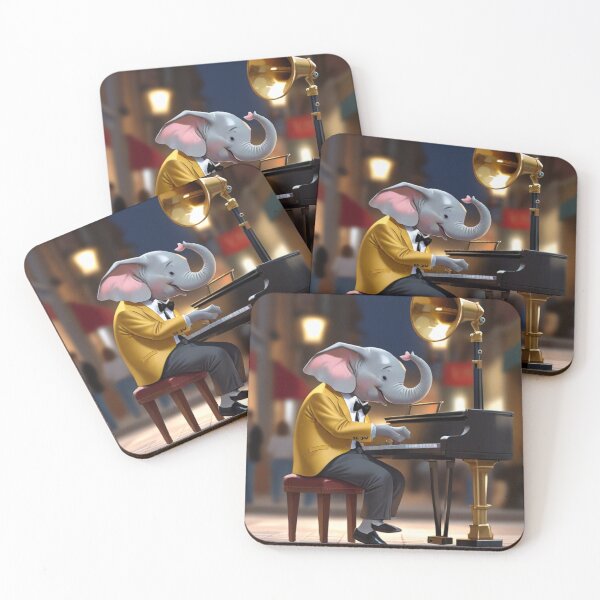 Item preview, Elephant street pianist designed and sold by Artbellachi.