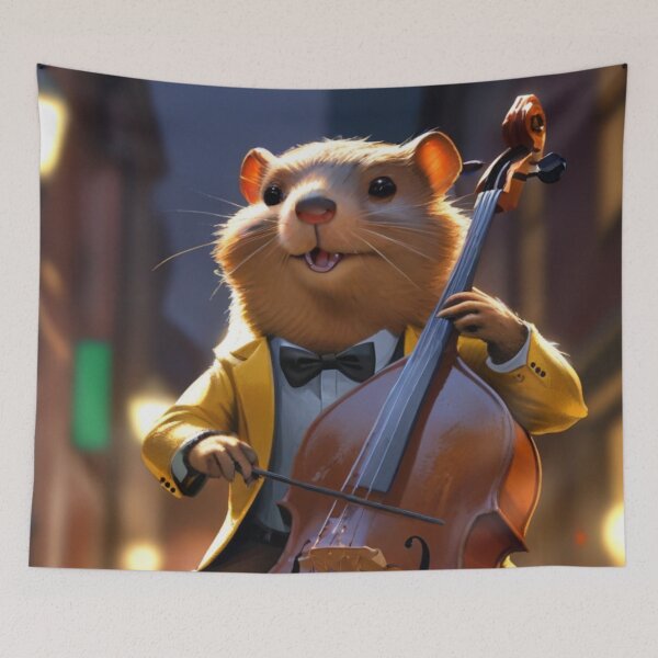 Item preview, A street cellist beaver designed and sold by Artbellachi.