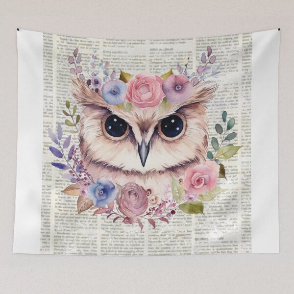 Item preview, Owl t-shirts, nature t-shirts, cute wild animal t-shirts, vintage style t-shirts. ,newspaper designed and sold by BeYourself1993.